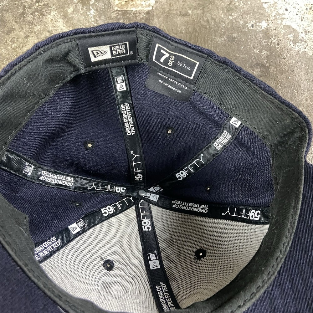 Vintage University of Michigan Wolverines Cap Size 7 3/8 Navy Fitted Hat NCAA - Picture 5 of 5